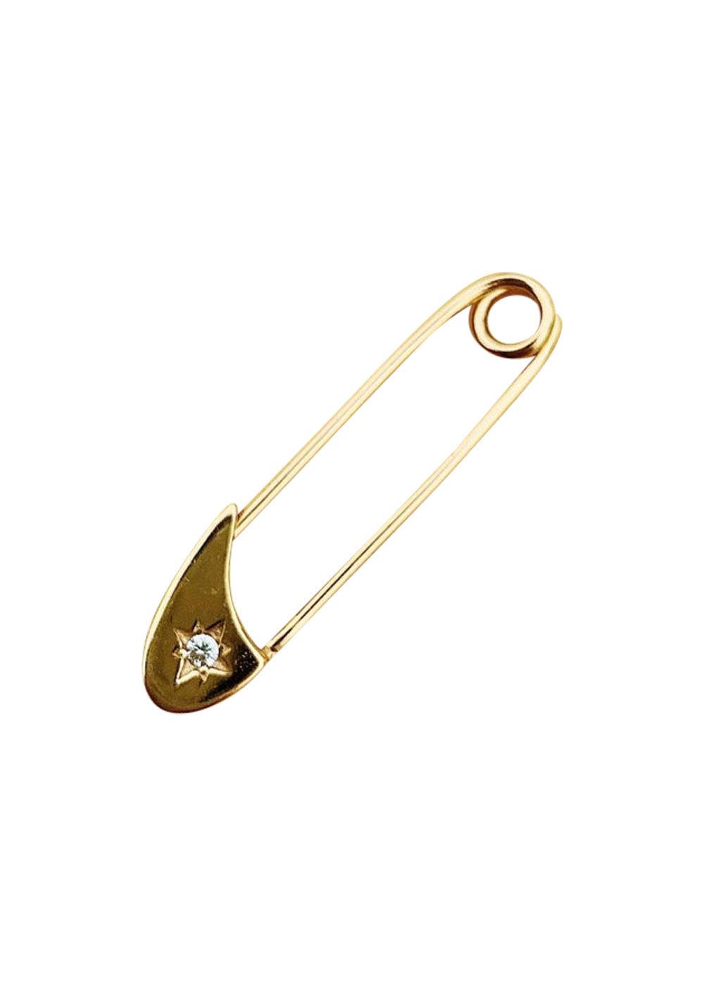 Safety Pin Earring - Gold