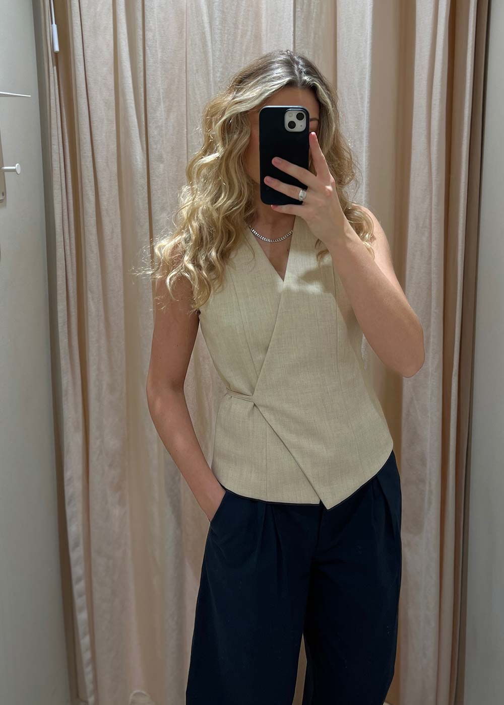 Samara Butler Samara Melange Waistcoat - Beige Melange – Butler Loftet