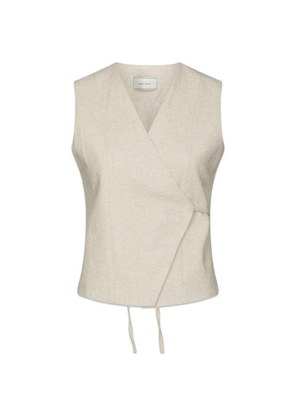 Samara Ramie Waistcoat - Natural-Top-Neo Noir-Butler Loftet