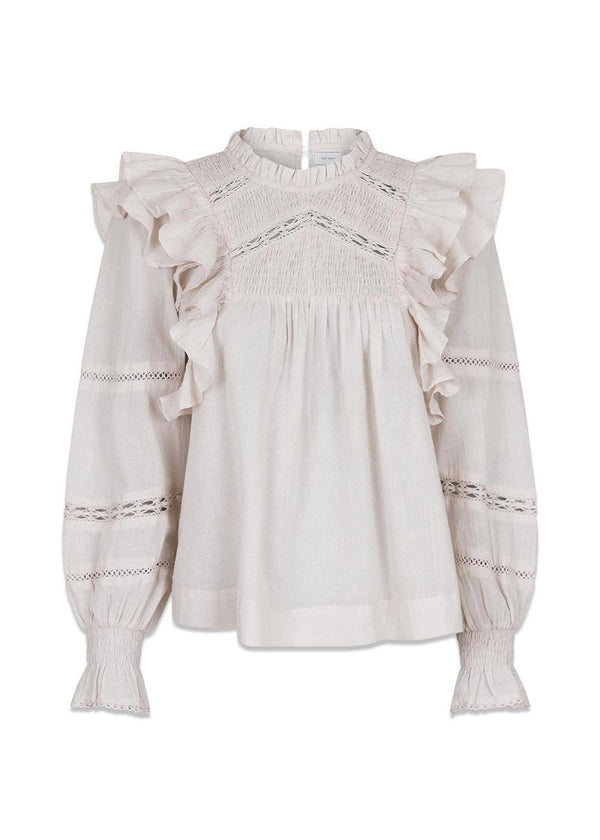 Neo Noirs Sarna S Voile Blouse - Ivory. Køb blouses her.