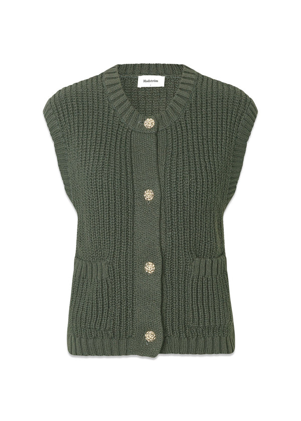 Scottmd vest - Beluga-Knitwear-Modström-Butler Loftet