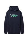 Scratch Applique Pullover Hoodie - Deep Navy