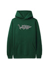 Scratch Applique Pullover Hoodie - Pine