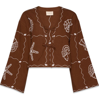 Seashell Top - Soft Brown-Blouses-Sissel Edelbo-Butler Loftet