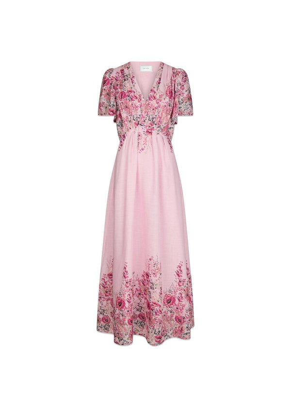Serna Flower Print Dress - Light Pink-Dress-Neo Noir-Butler Loftet