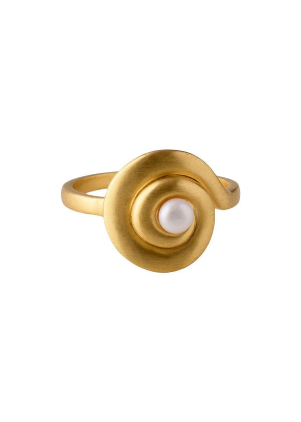 Shell Flower Ring - Goldplated