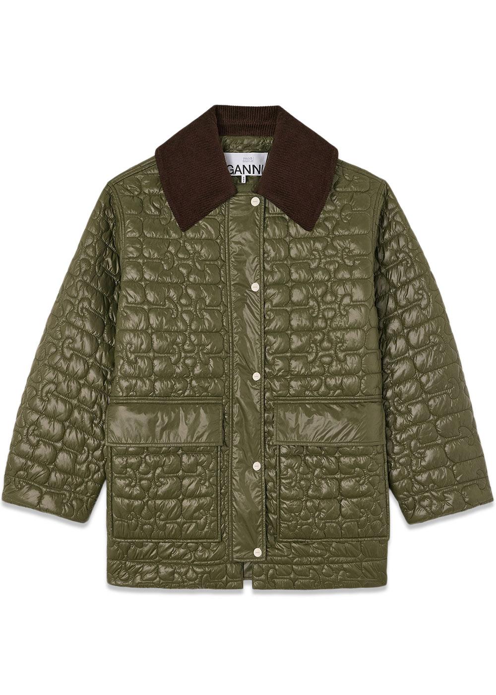 Shiny Quilt Jacket - Kalamata-Outerwear-Ganni-Butler Loftet