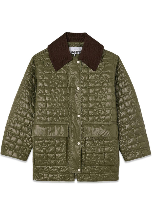 Shiny Quilt Jacket - Kalamata-Outerwear-Ganni-Butler Loftet
