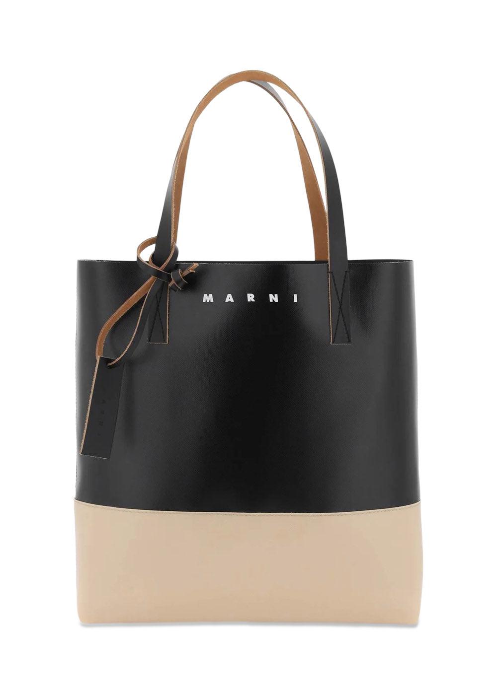 Shopping Bag - Black/Beige