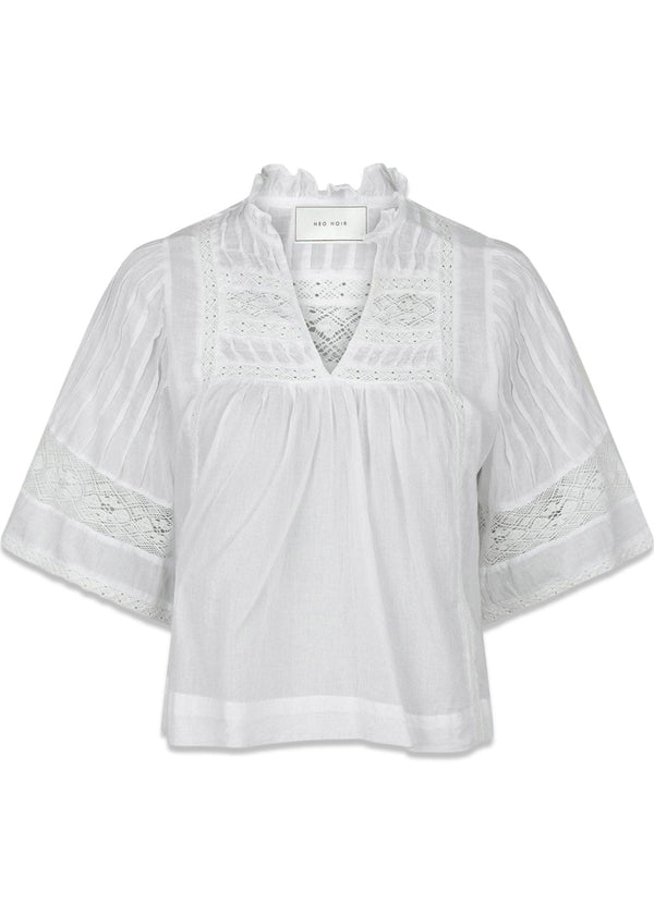 Siama S Voile Blouse - White-Blouses-Neo Noir-Butler Loftet