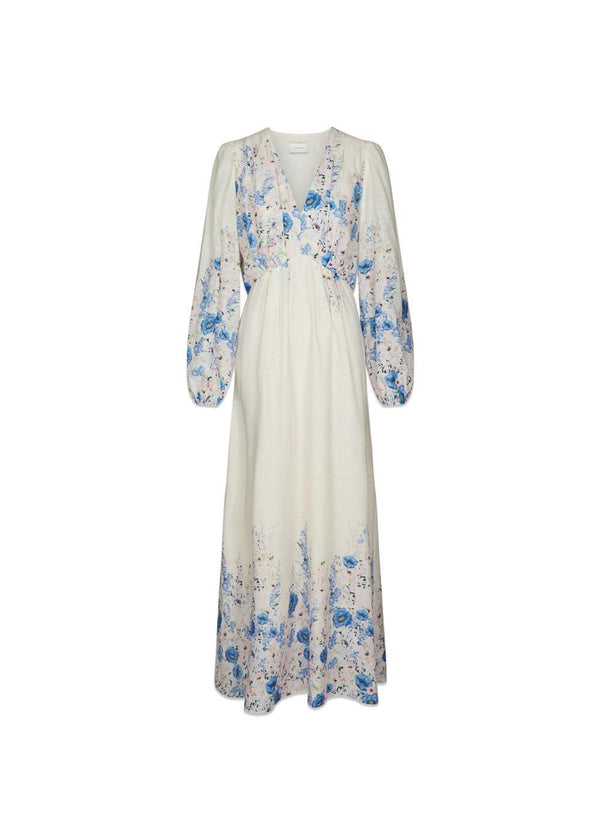Silfi Flower Print Dress - Blue-Dress-Neo Noir-Butler Loftet