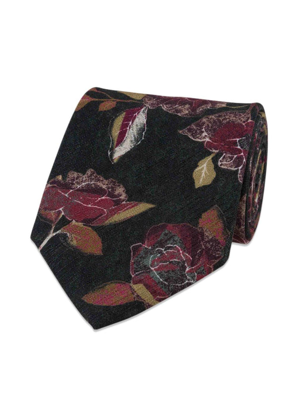 Silk Tie - Black-Accessories-Portia-Butler Loftet