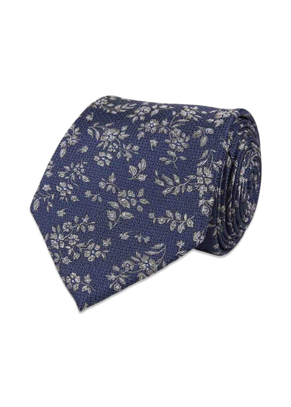 Silk Tie - Blue-Accessories-Portia-Butler Loftet