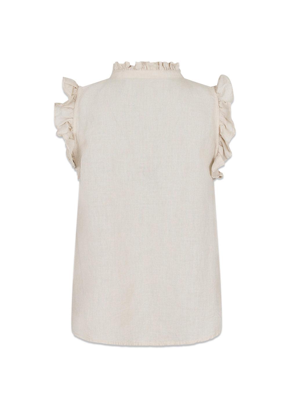 Siona Linen Top - Sand