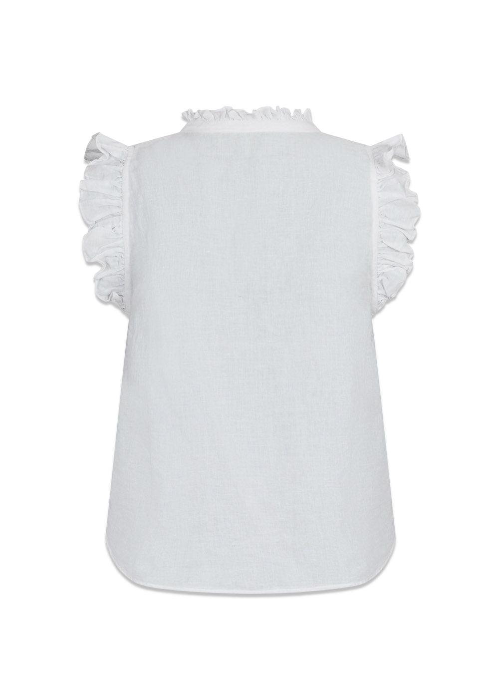 Siona Emb Stripe Top - Blue