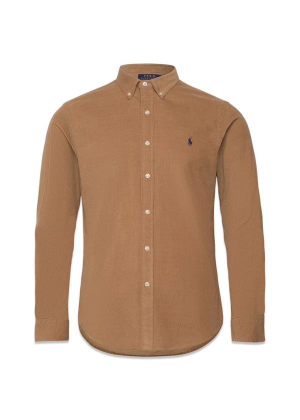 Slim Fit Corduroy Shirt - Brown