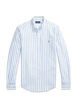 Slim Fit Oxford Shirt - Blue Striped Oxford-Shirts-Ralph Lauren-Butler Loftet