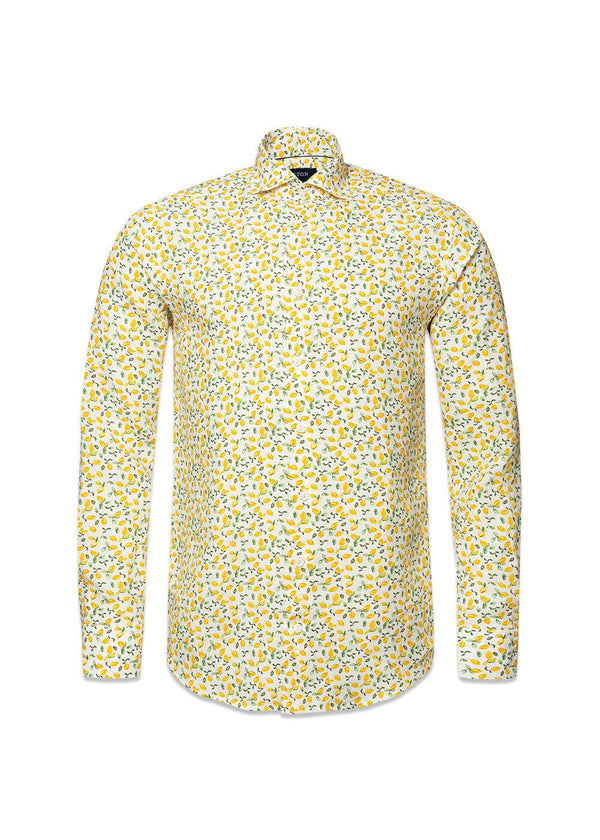 Etons Slim-Linen Lemon Shirt - Yellow Lemon. Køb shirts her.