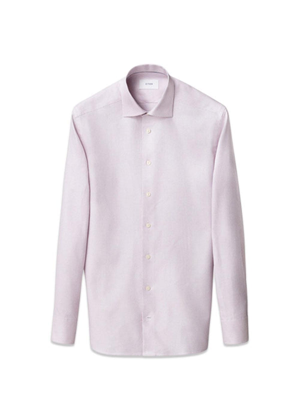 Slim Semi Solid Signatrue Twill Shirt - Pink-Shirts-Eton-Butler Loftet