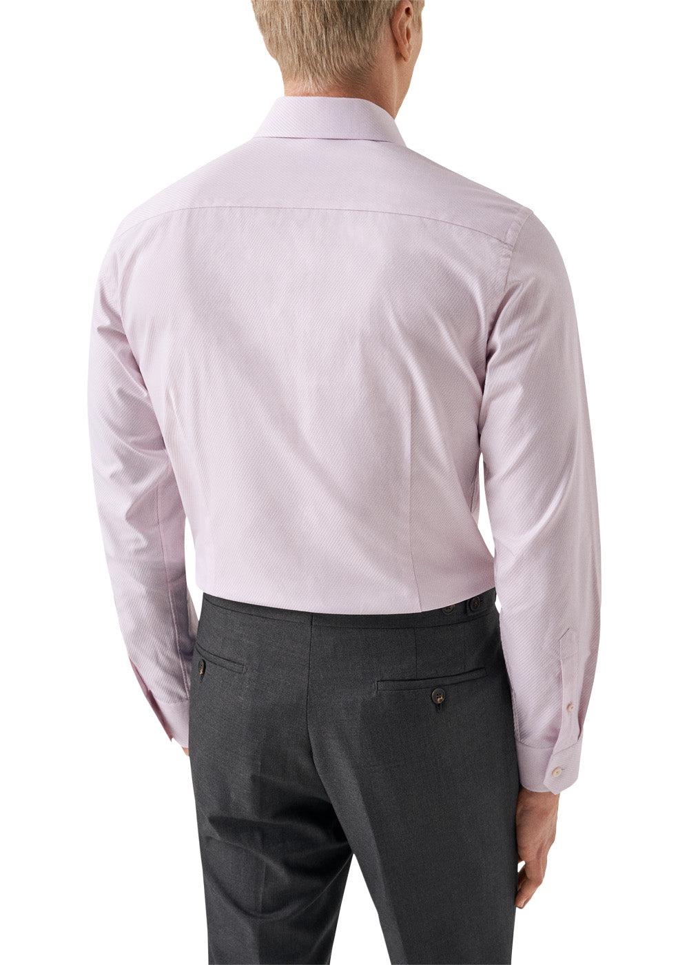 Slim Semi Solid Signature Dobby Shirt - Pink