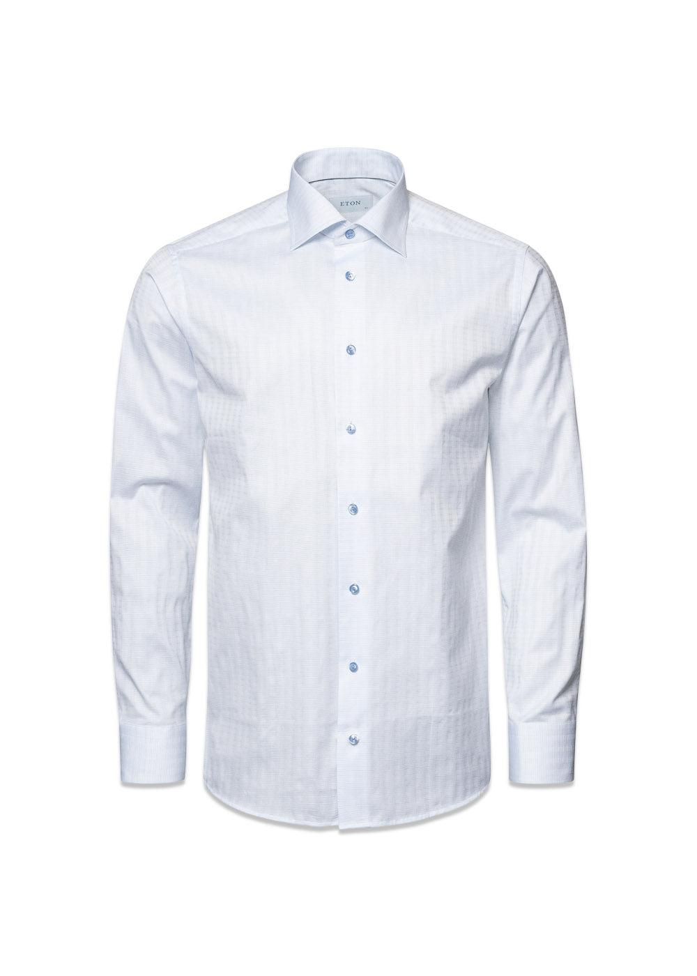 Slim Stripped Signature Oxford Shirt - Light Blue