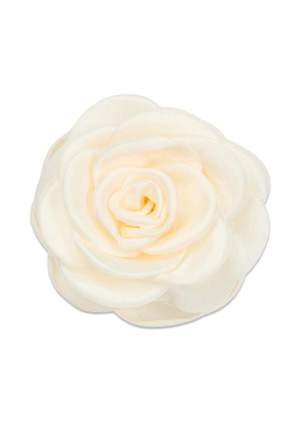 Small Satin Rose Claw - Ivory