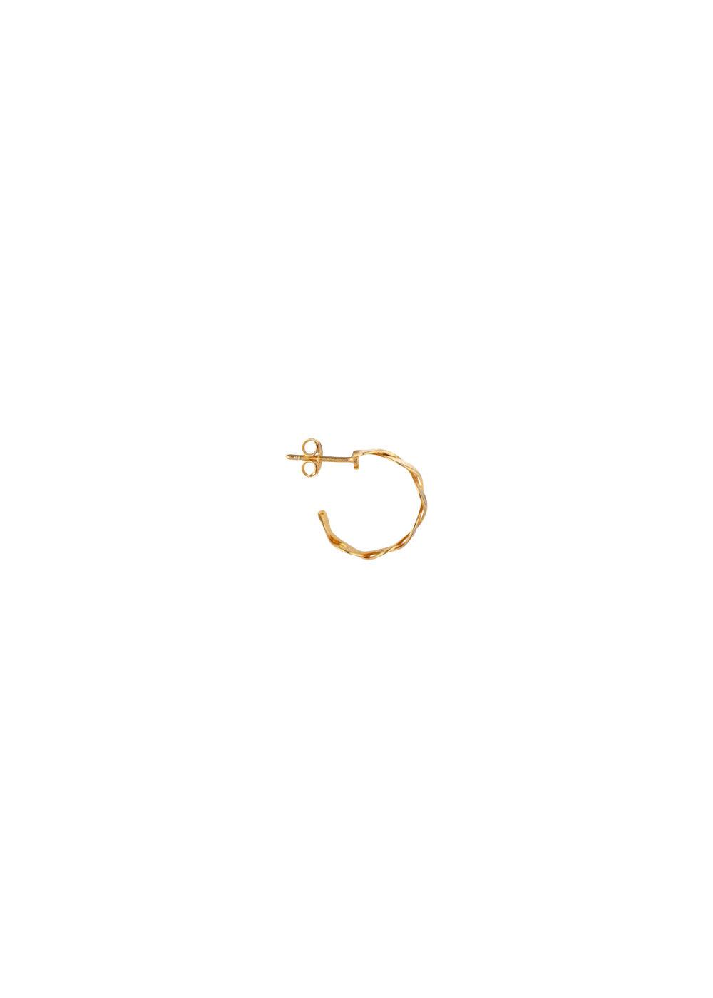 Small Wavy Hoop - Goldplated