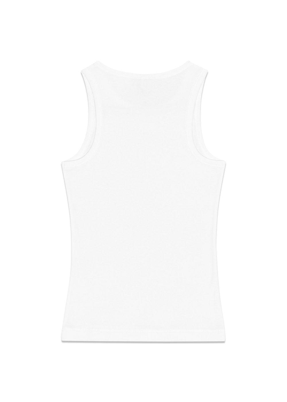 Soft Cotton Rib Tank Top - Bright White