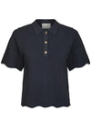 Soko Wave Knit Tee - Midnight Blue-Blouses-Neo Noir-Butler Loftet