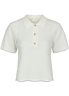 Soko Wave Knit Tee - Off White-Blouses-Neo Noir-Butler Loftet