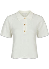 Soko Wave Knit Tee - Off White-Blouses-Neo Noir-Butler Loftet