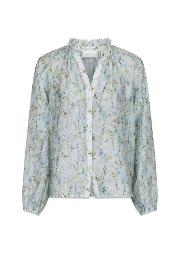 Solbi Whispering Blooms Blouse - Light Blue