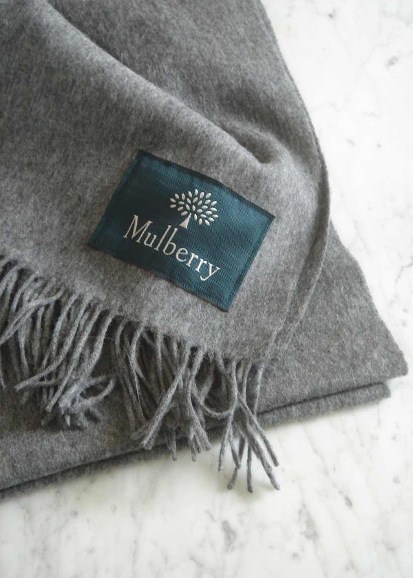 Solid Merino Wool Scarf 70 x 200 - Grey Melange