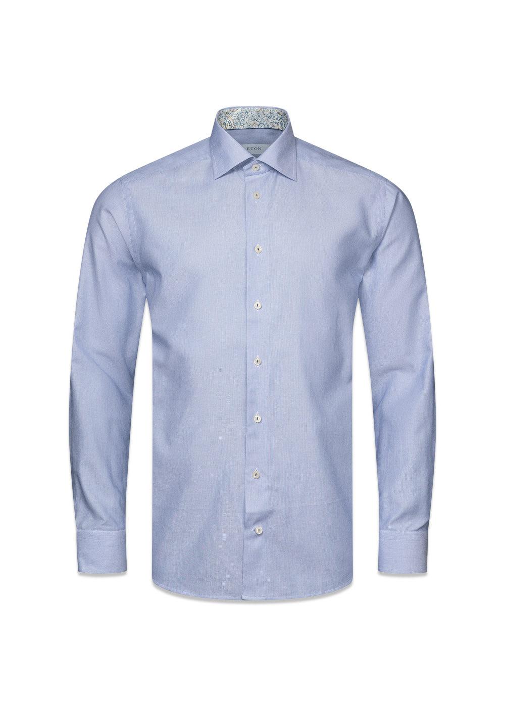 Solid Oxford Cotton Tencel Shirt - Blue