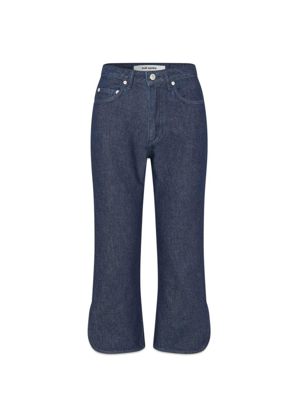 Split denim capri - Ark Blue-Shorts-Oval Square-Butler Loftet