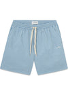 Stan Stripe Seersucker Swim Shorts - Washed Denim Blue/Light Ivory