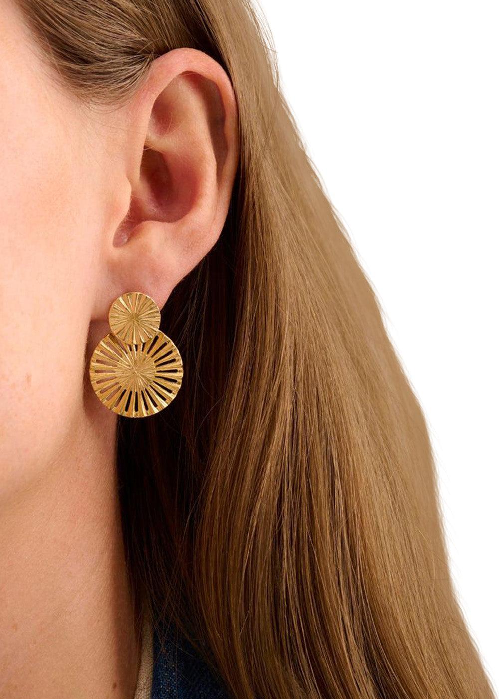Starlight Earrings length 30 mm - Gold