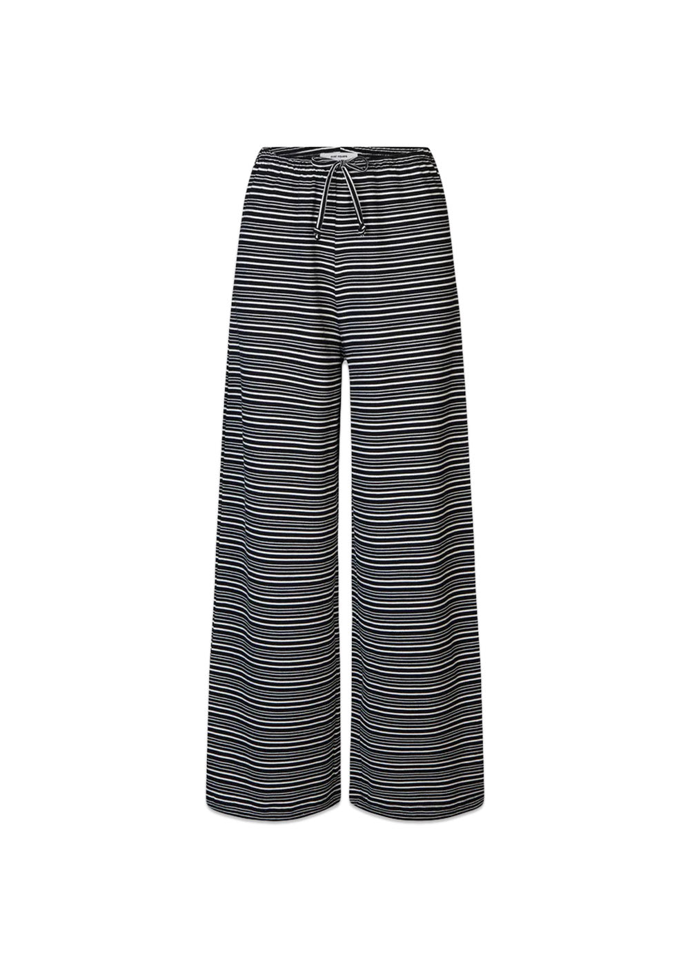 Steffi Pants - Black/Off White Stripe