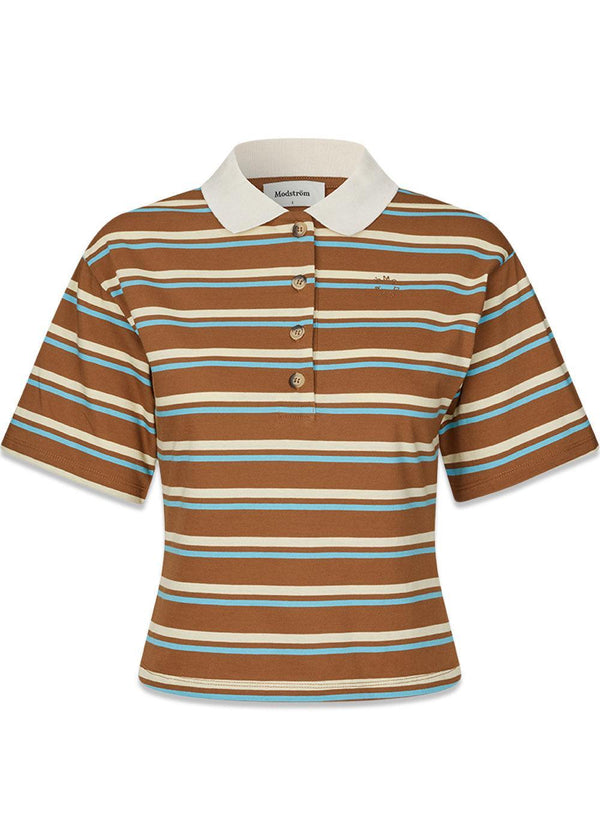 Stetsonmd SS polo - Nuthatch Cream Stripe-Blouses-Modström-Butler Loftet