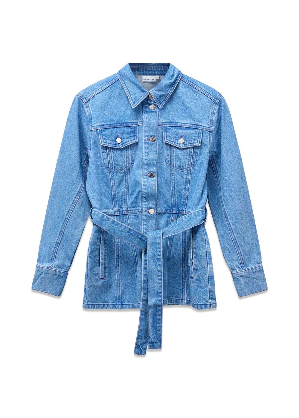 BLANCHE's Storm Denim Jacket - Dazzling Blue. Køb denimjakker her.