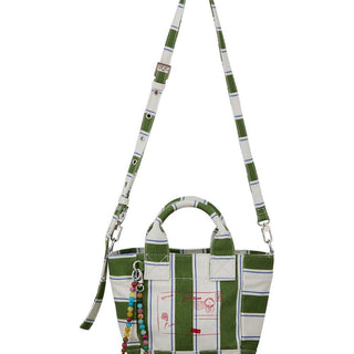 Stripie Canvas Gabby Bag - Banana Palm Green-Bags-BeckSöndergaard-Butler Loftet
