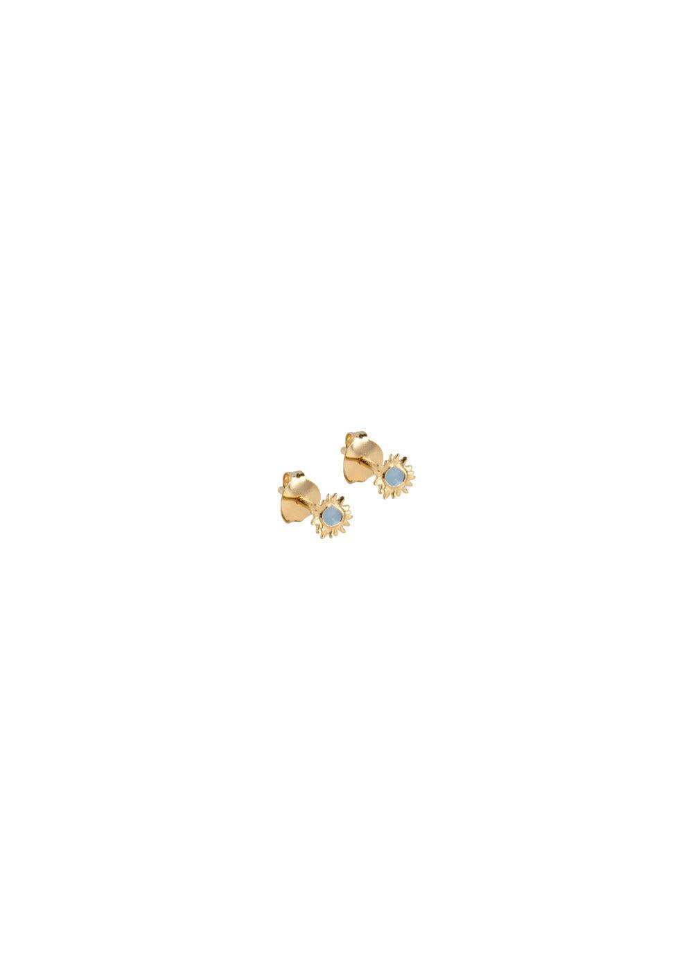 Studs, Mini Sunshine - Steel Blue-Jewellery-ENAMEL Copenhagen-Butler Loftet