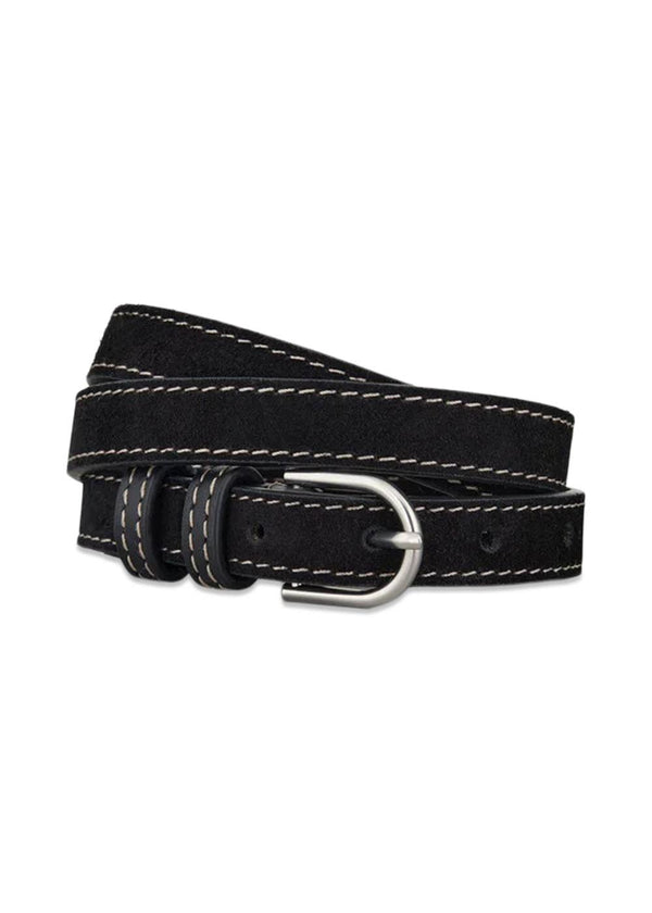 Suede Zoe Belt - Black-Belts-BeckSöndergaard-Butler Loftet