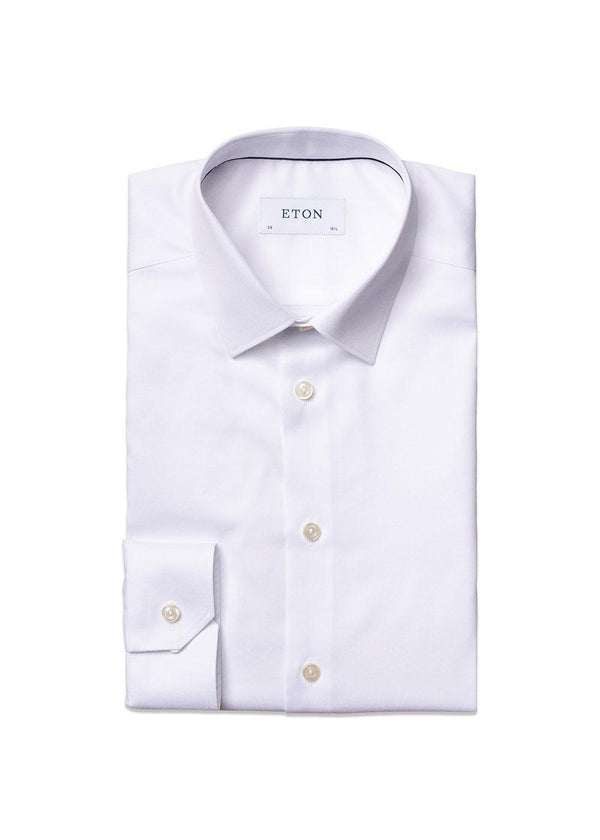 Etons Superslim - Signature Twill - White. Køb shirts her.