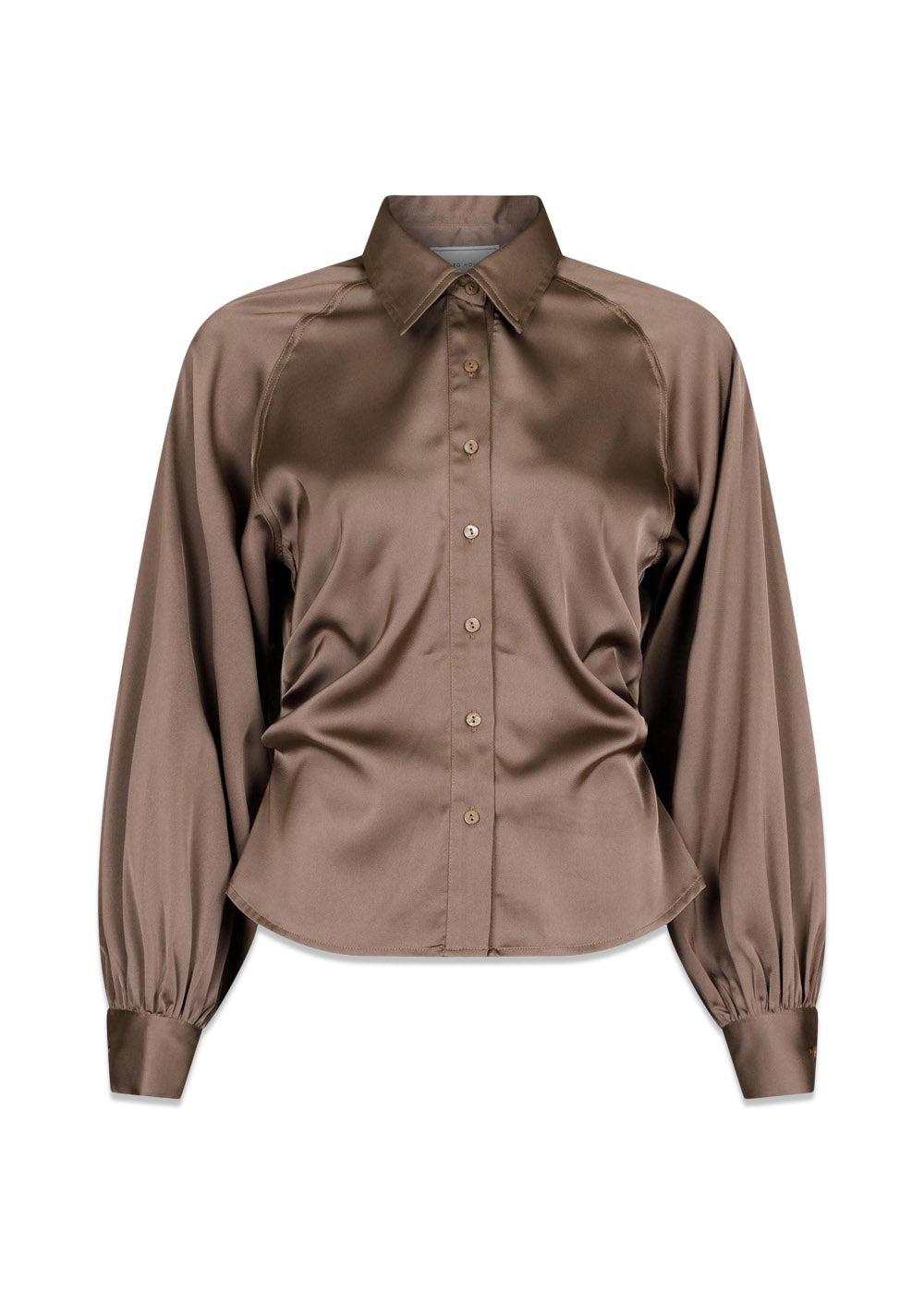 Susannah Sateen Shirt - Khaki