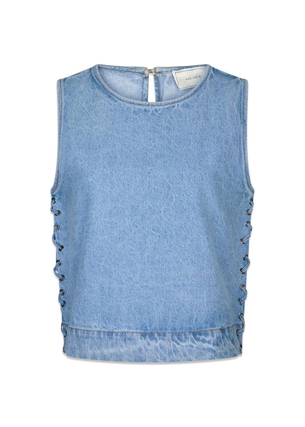 Svetlana Braid Top - Blue-Top-Neo Noir-Butler Loftet