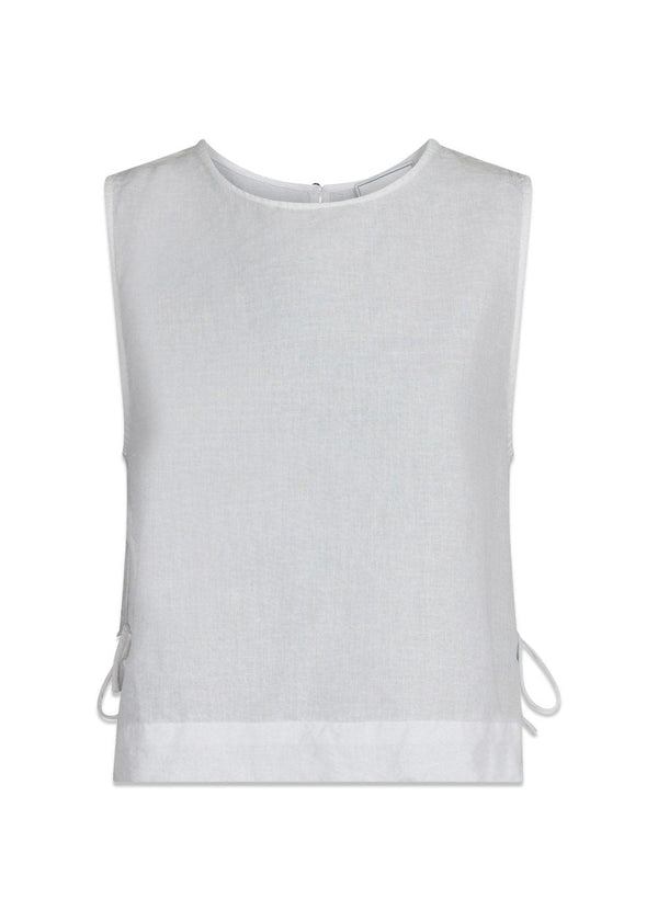 Svetlana linen Top - White