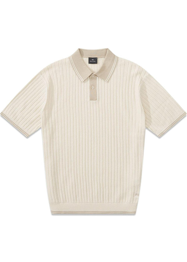 Swaeter SS Polo - Ivory-Knitwear-Paul Smith - PS-Butler Loftet