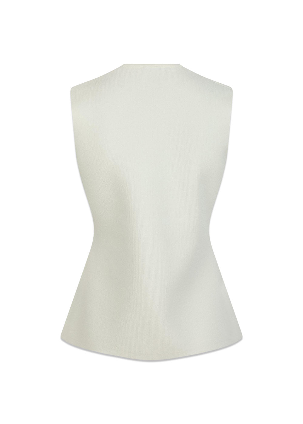 Sway Smooth Knit Waistcoat - Off White-Knitwear-Neo Noir-Butler Loftet