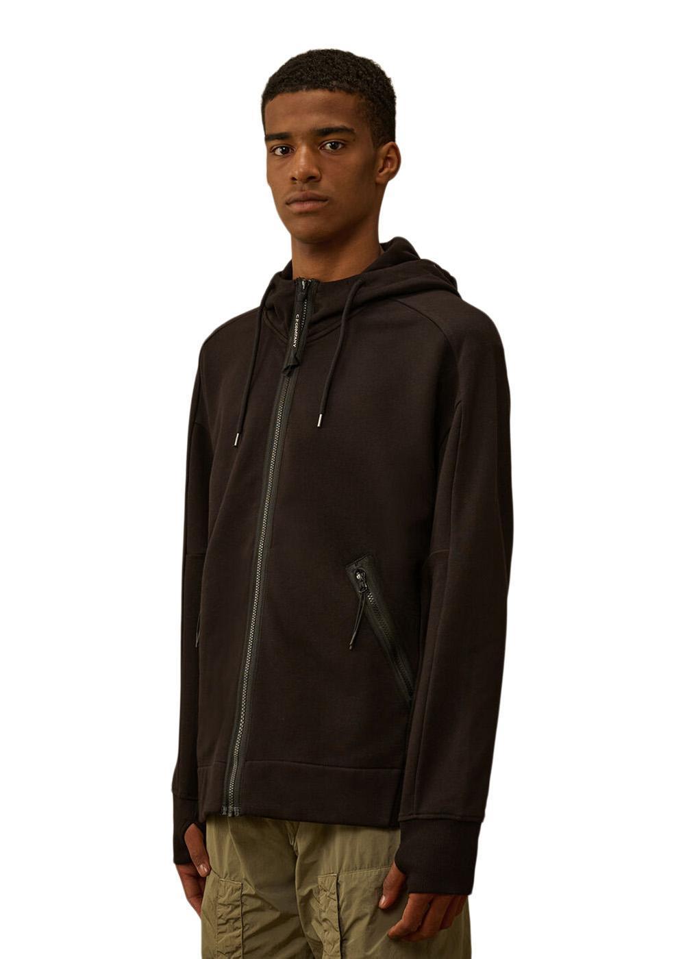 Sweatshirts - Hodded Open - Black-Sweatshirts-C.P. Company-Butler Loftet